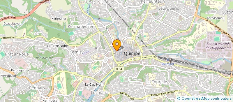 localisation de l'entreprise LDHCC à QUIMPER