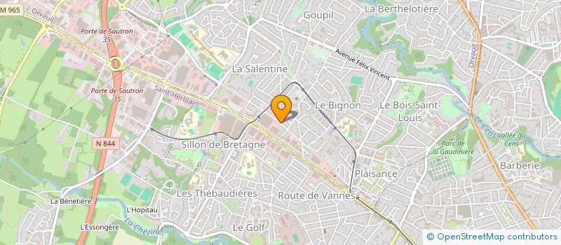 localisation de l'entreprise LDPV à ORVAULT