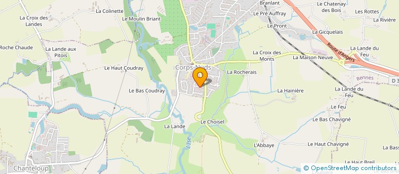 localisation de l'entreprise LDR AUTOMOBILES à CORPS-NUDS