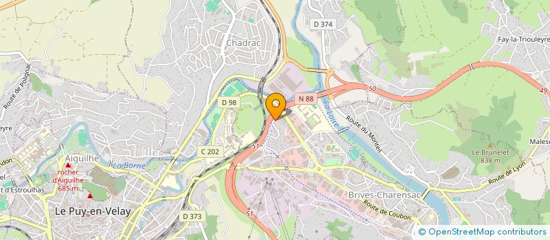 localisation de l'entreprise LDR RACING TEAM  BRIVES-CHARENSAC