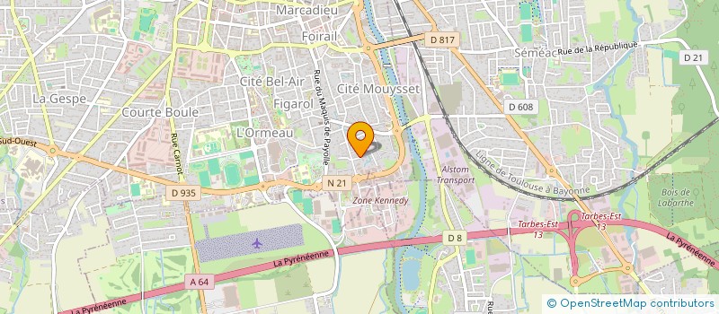 localisation de l'entreprise LDT 65  TARBES