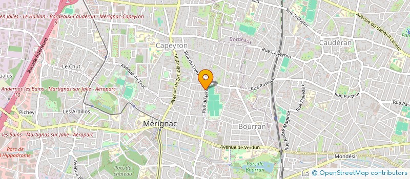 localisation de l'entreprise LDX INGENIERIE  MERIGNAC