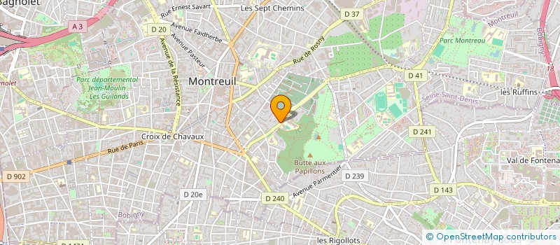 localisation de l'entreprise LE 1 à MONTREUIL