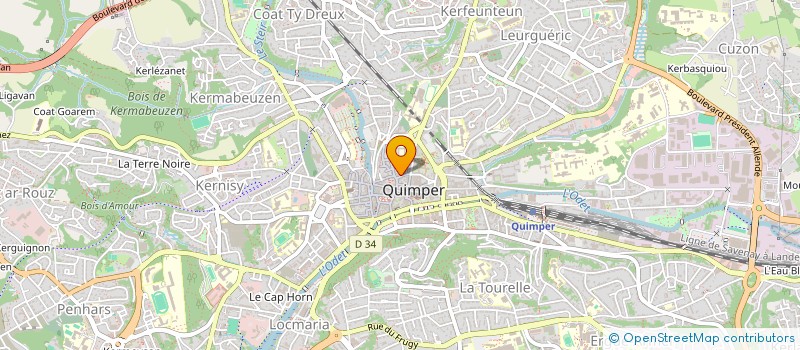 localisation de l'entreprise LE 10 DE CUR  QUIMPER