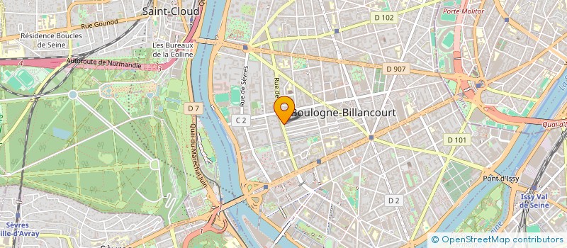 localisation de l'entreprise LE 107 à BOULOGNE-BILLANCOURT
