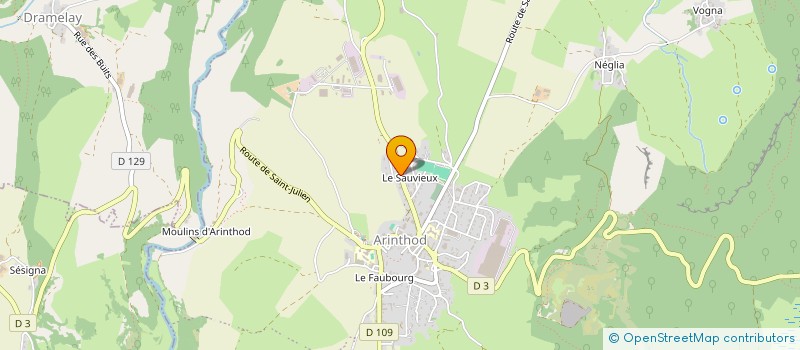 localisation de l'entreprise LE 109  ARINTHOD