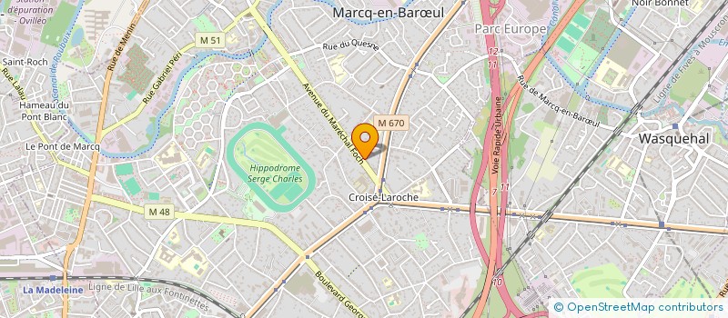 localisation de l'entreprise LE 12 IMMOBILIER à MARCQ-EN-BARŒUL