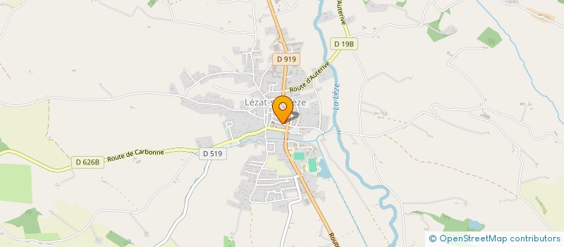 localisation de l'entreprise LE 13.23  LEZAT-SUR-LEZE