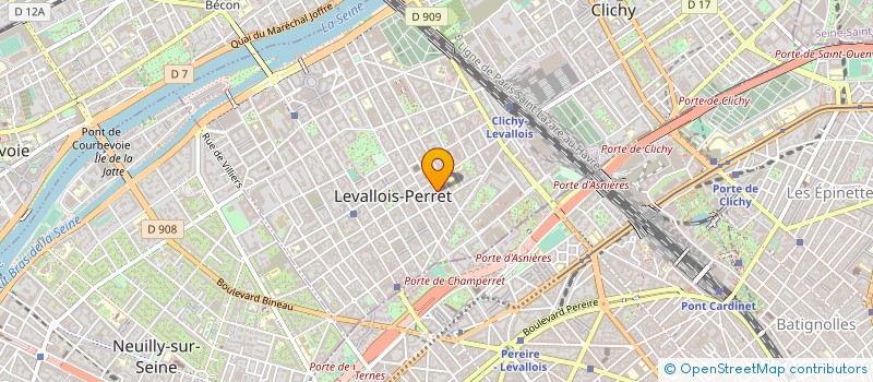 localisation de l'entreprise LE 13 A QUAT' FEUILL' à LEVALLOIS-PERRET