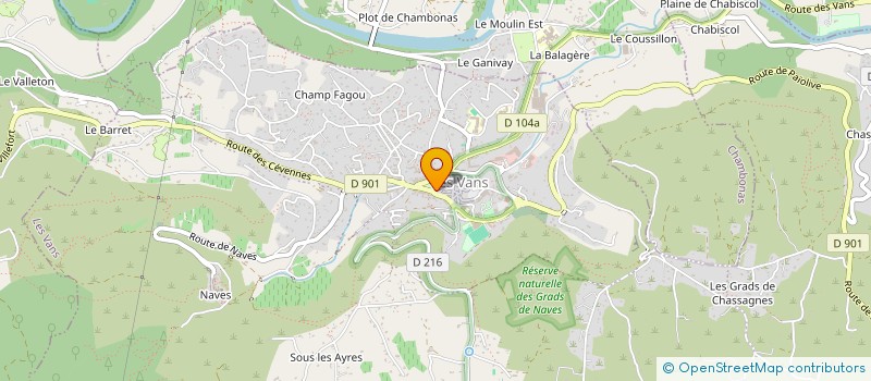localisation de l'entreprise LE 13H à LES VANS