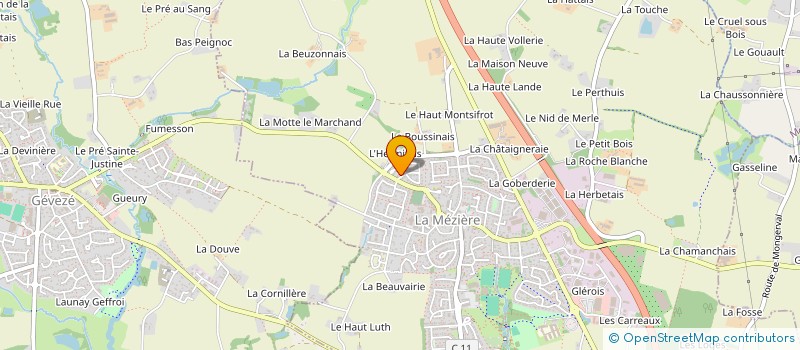 localisation de l'entreprise LE 14C  LA MEZIERE