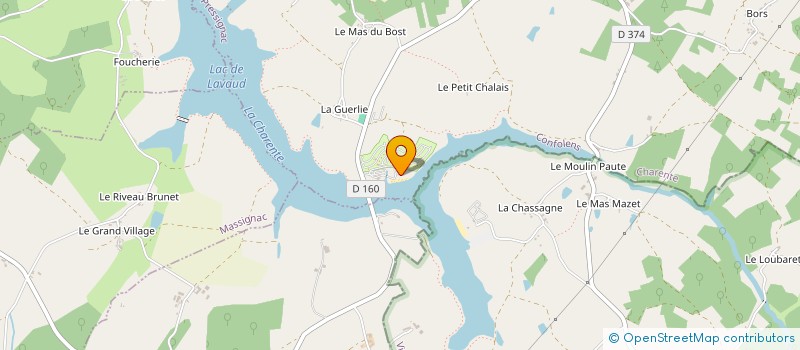 localisation de l'entreprise LE 16 BEACH à PRESSIGNAC
