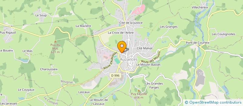 localisation de l'entreprise LE 16 TH  AUZANCES