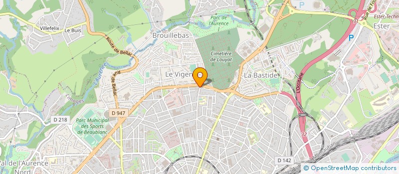 localisation de l'entreprise LE 165 à LIMOGES