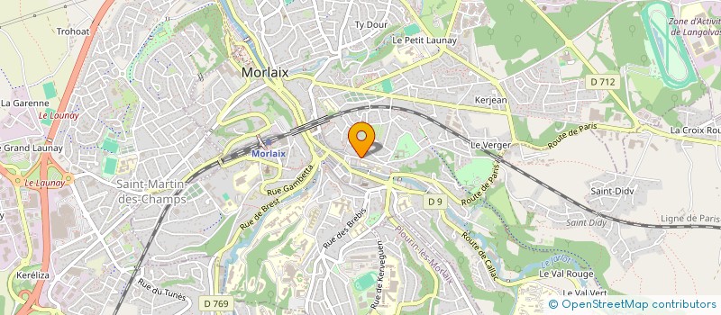 localisation de l'entreprise LE 20 DES VIGNES  MORLAIX