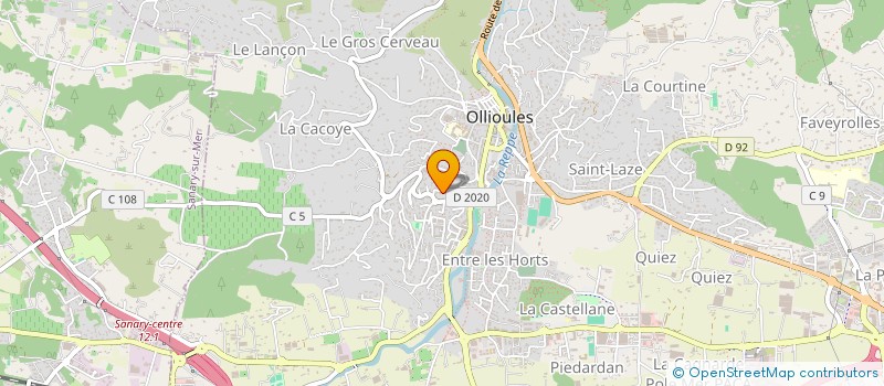 localisation de l'entreprise LE 21 D'OLLIOULES  OLLIOULES