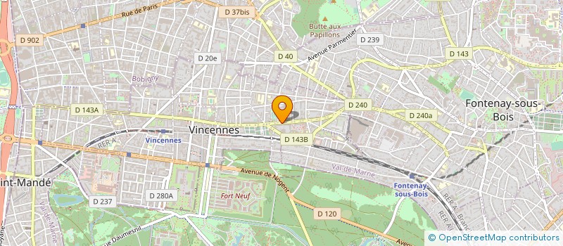 localisation de l'entreprise LE 22 - FACILE A VIVRE à VINCENNES