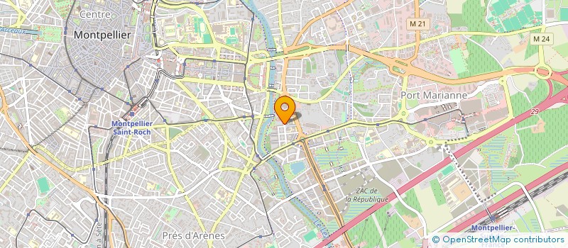 localisation de l'entreprise LE 222 à MONTPELLIER