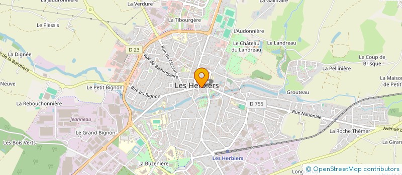 localisation de l'entreprise LE 22BIS à LES HERBIERS