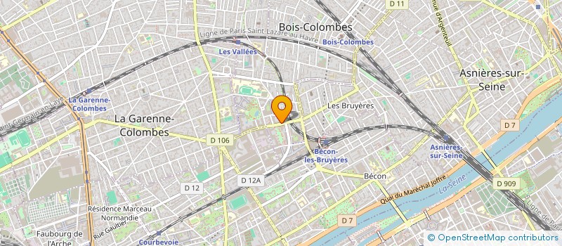 localisation de l'entreprise LE 24 à BOIS-COLOMBES