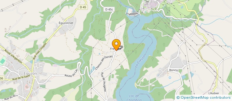 localisation de l'entreprise LE 27 EGUZON à EGUZON-CHANTOME