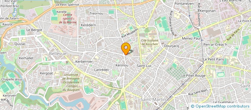 localisation de l'entreprise LE 3 R RESEAU DE REHABILITATION RESPIRATOIRE à BREST