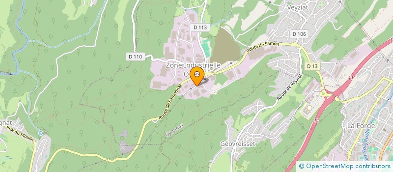 localisation de l'entreprise LE 300 à OYONNAX