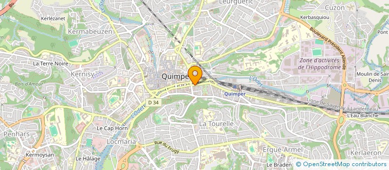 localisation de l'entreprise LE 38 à QUIMPER
