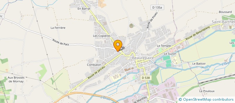 localisation de l'entreprise LE 3EME LIEU  BEAUREPAIRE