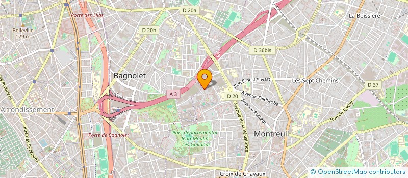 localisation de l'entreprise LE 3X3 EST A NOUE  MONTREUIL