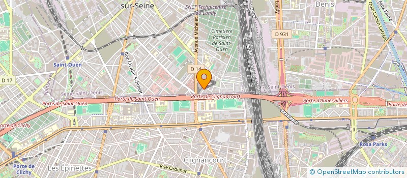 localisation de l'entreprise LE 48 MONDRIAN à SAINT-OUEN-SUR-SEINE