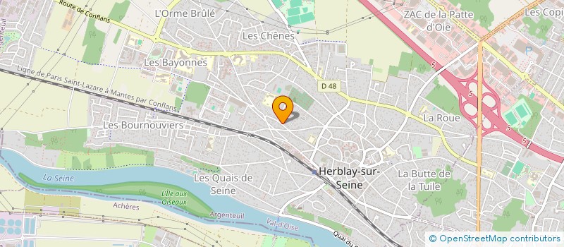 localisation de l'entreprise LE 5 ETAGES  HERBLAY-SUR-SEINE