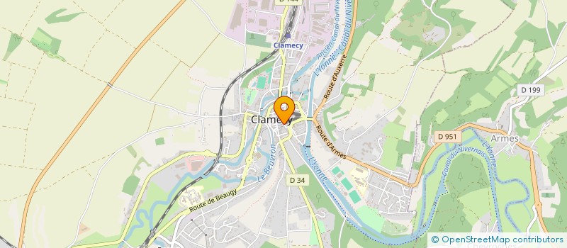 localisation de l'entreprise LE 55 à CLAMECY