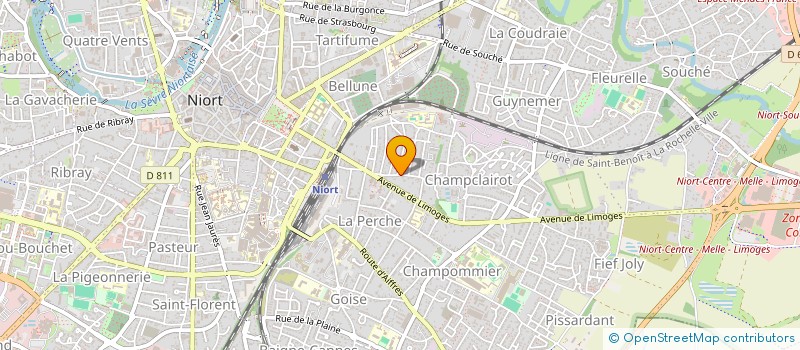 localisation de l'entreprise LE 65 à NIORT