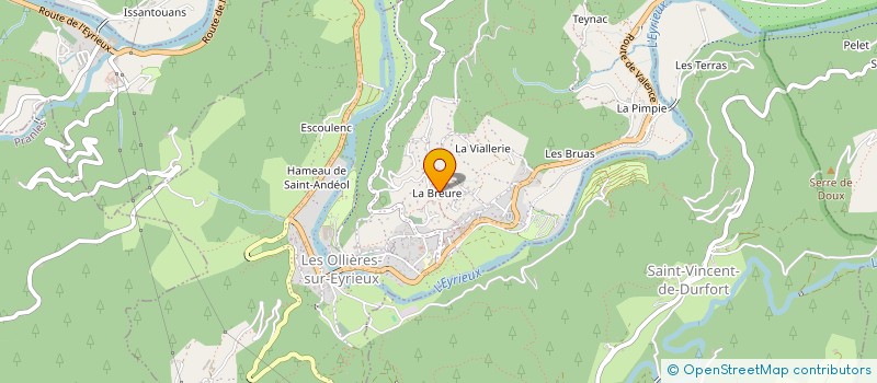 localisation de l'entreprise LE 7  LES OLLIERES-SUR-EYRIEUX