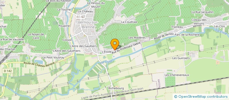 localisation de l'entreprise LE 7 A VERNOU à VERNOU-SUR-BRENNE