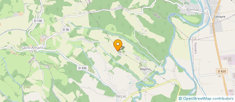 localisation de l'entreprise LE 74 à BEZAC