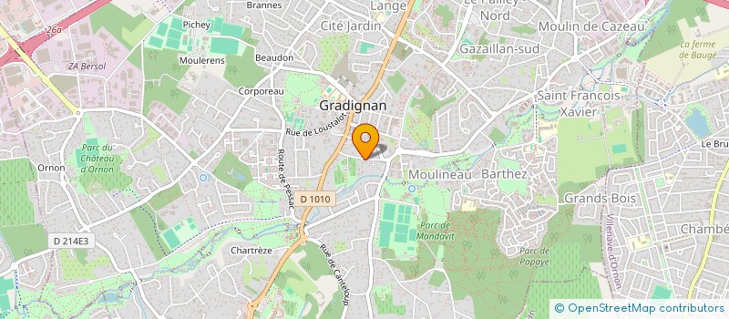 localisation de l'entreprise LE 75  GRADIGNAN