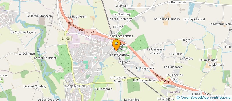 localisation de l'entreprise LE B-BIS  CORPS-NUDS