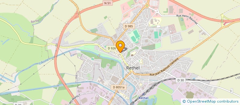 localisation de l'entreprise LE B.H à RETHEL