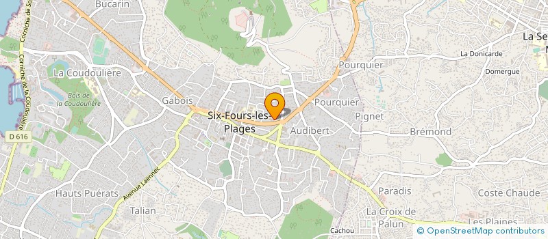 localisation de l'entreprise LE BA'LI à SIX-FOURS-LES-PLAGES