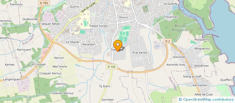 localisation de l'entreprise LE BAC  PONT-L'ABBE