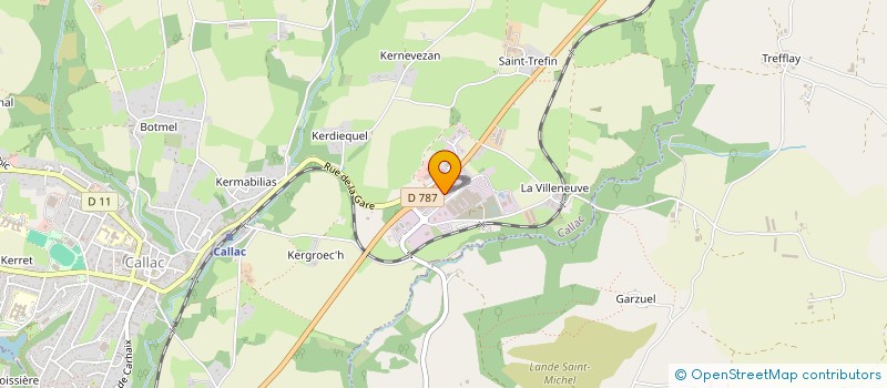 localisation de l'entreprise LE BACARDI  CALLAC