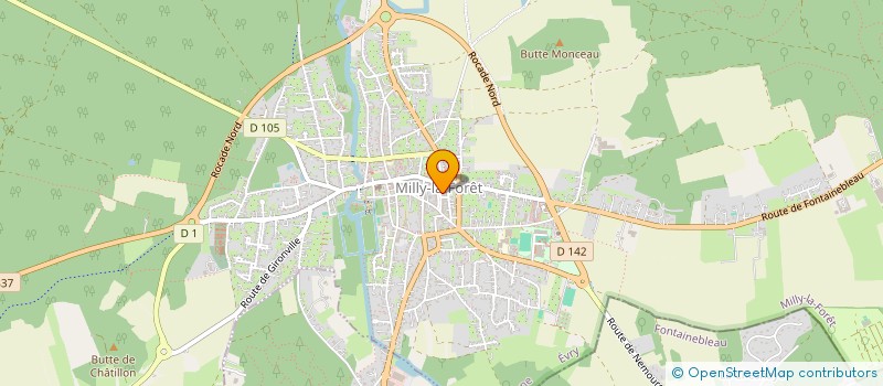 localisation de l'entreprise LE BACKGAMMON  MILLY-LA-FORET