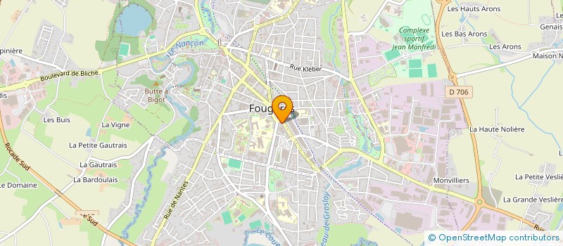 localisation de l'entreprise LE BADAMIER  FOUGERES