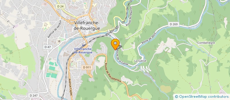 localisation de l'entreprise LE BAIN DOUCHE  VILLEFRANCHE-DE-ROUERGUE