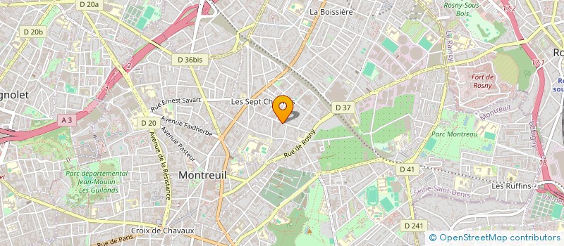localisation de l'entreprise LE BAL DU ZAPOTEQUE à MONTREUIL