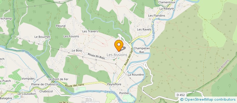 localisation de l'entreprise LE BALCON DU CHASSEZAC  CHAMBONAS