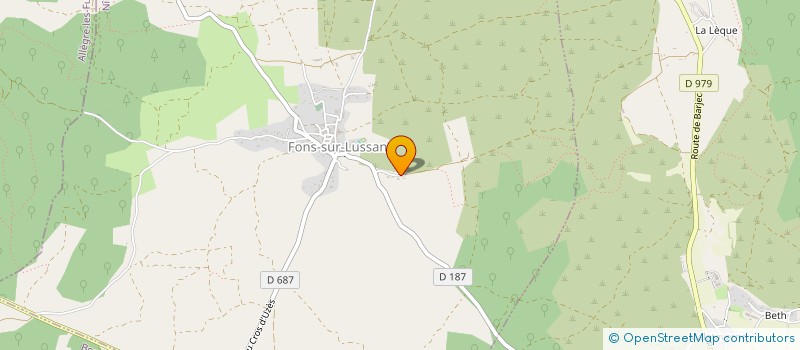 localisation de l'entreprise LE BALISIER  FONS-SUR-LUSSAN