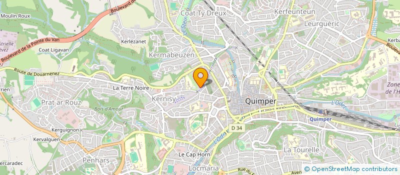 localisation de l'entreprise LE BALLON DE LA VIE à QUIMPER